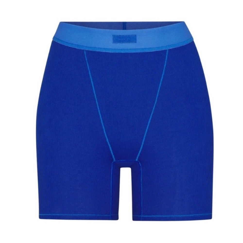 Skims Cobalt Cotton Rib Boxers